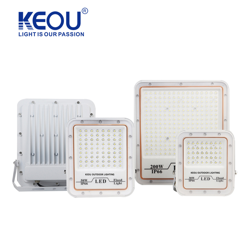 White Spray Paint Aluminium Shell Flood Light