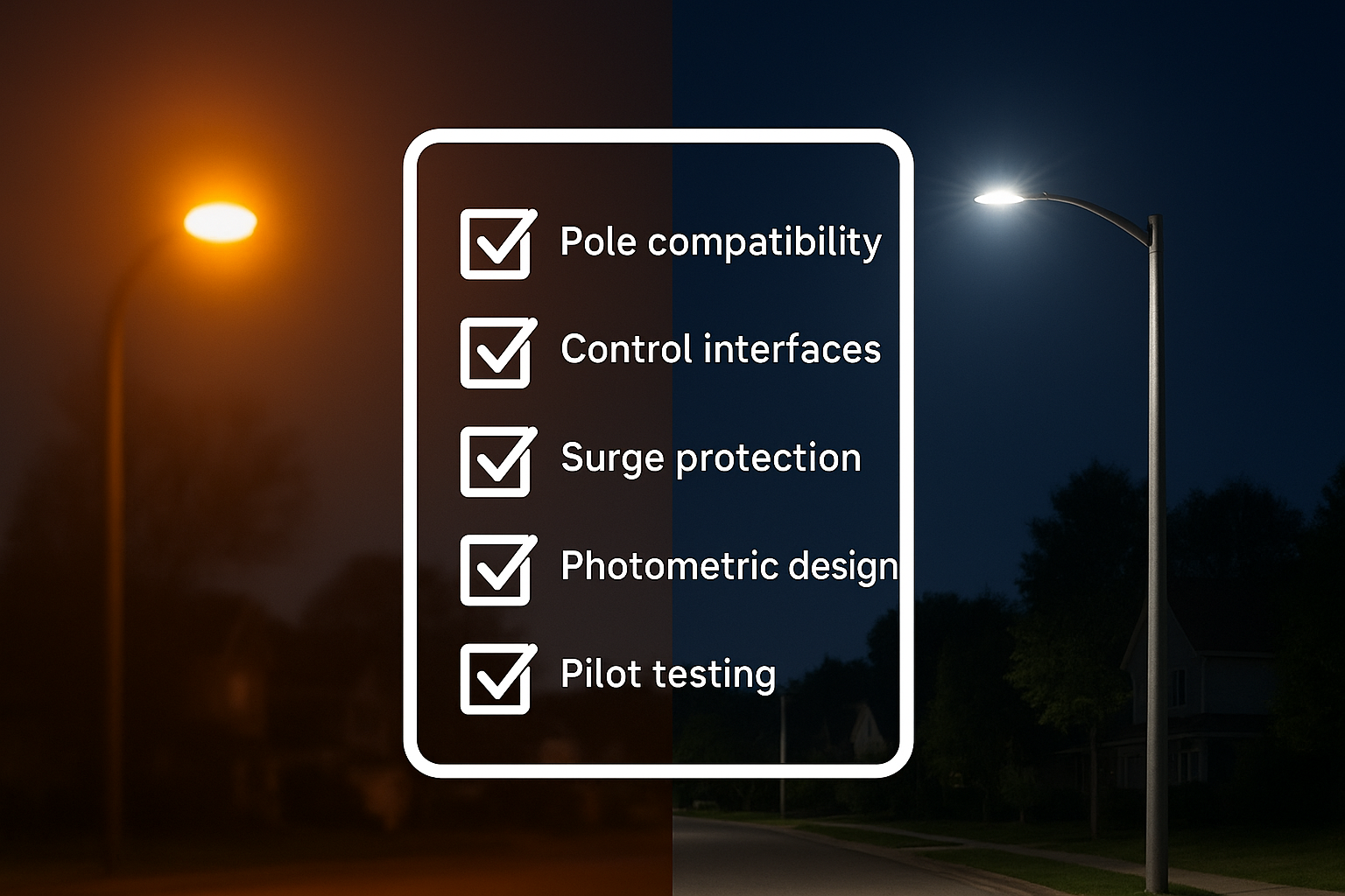Retrofit checklist for replacing HPS with LED