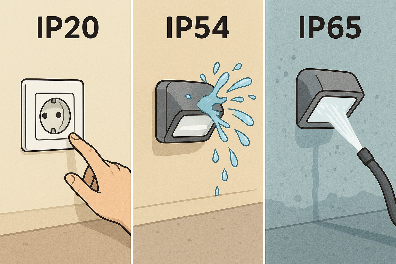 IP20 против IP54 против IP65 — что на самом деле означают эти коды
