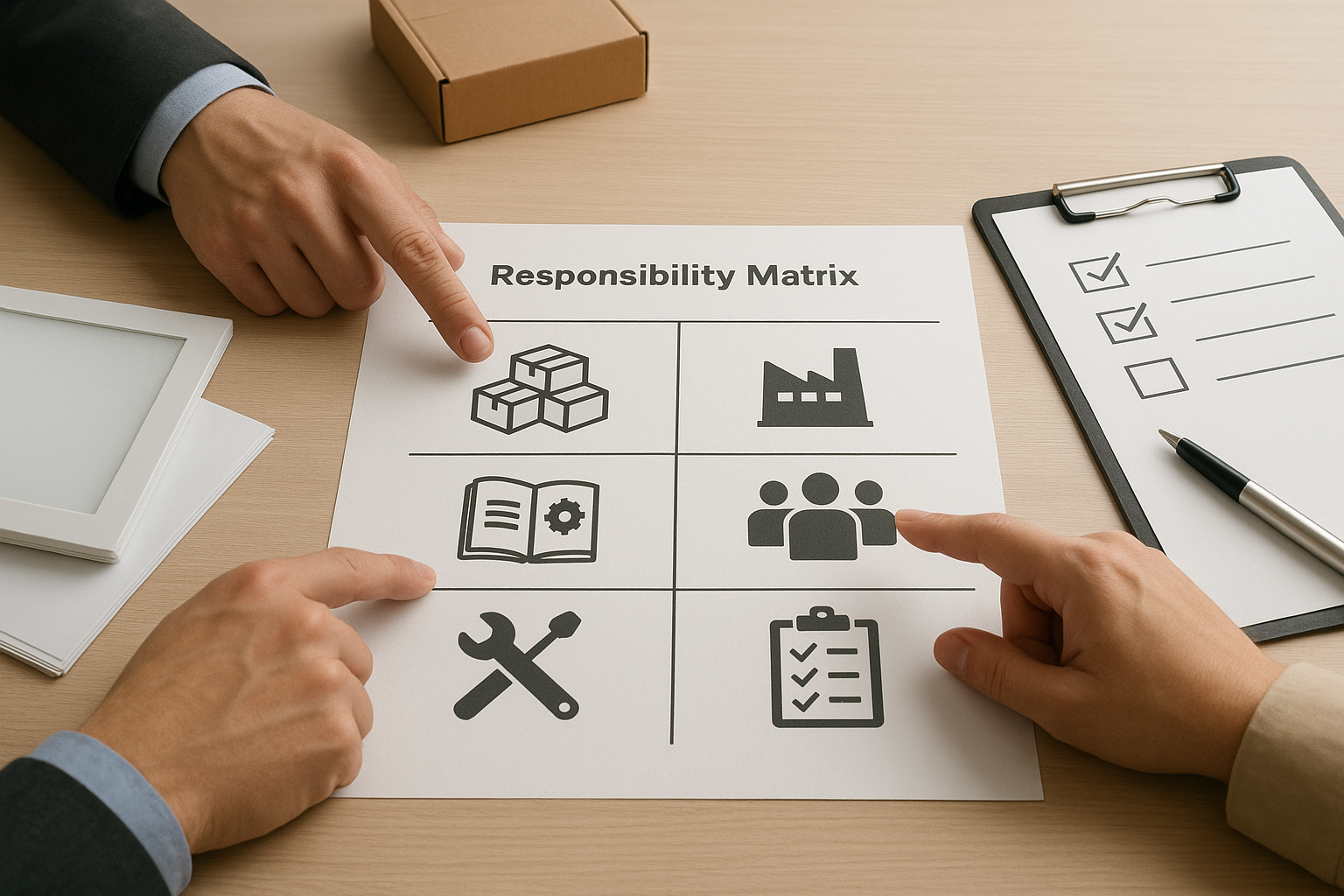 Supplier vs customer responsibility matrix for CKD/SKD LED panel light assembly