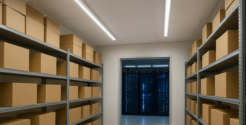 11.0 Storage and server rooms straightforward serviceable