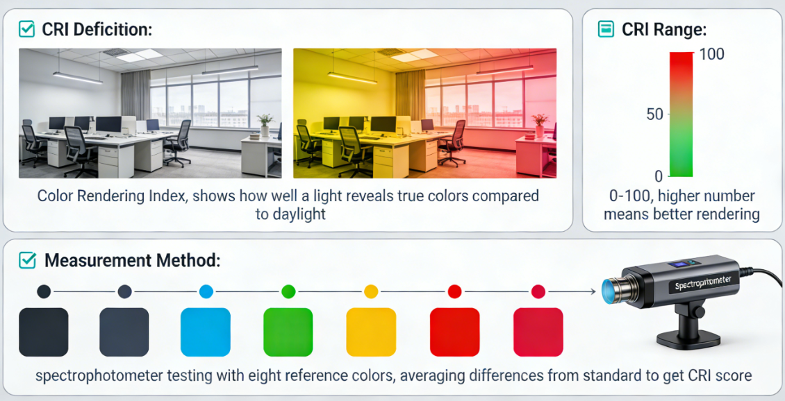 CRI and Color Rendering Index for Offices