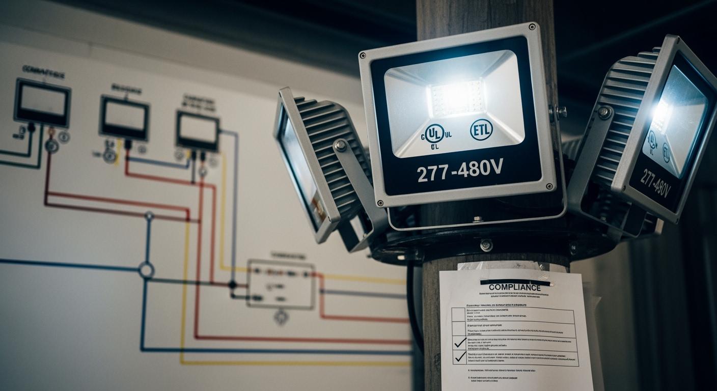 UL/ETL 277–480V LED Flood Lights Compatibility
