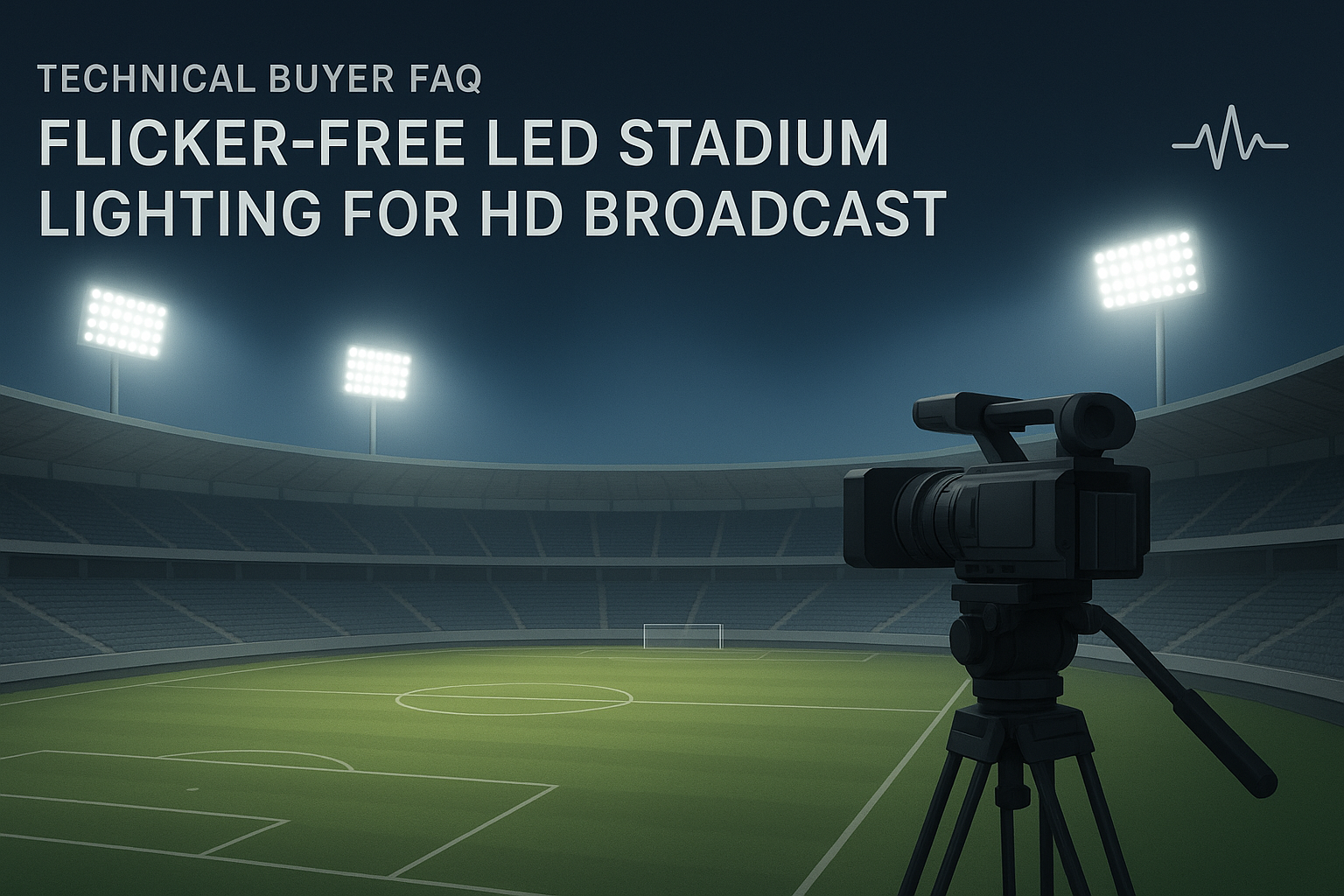 Flicker-free LED stadium lighting for HD broadcast concept