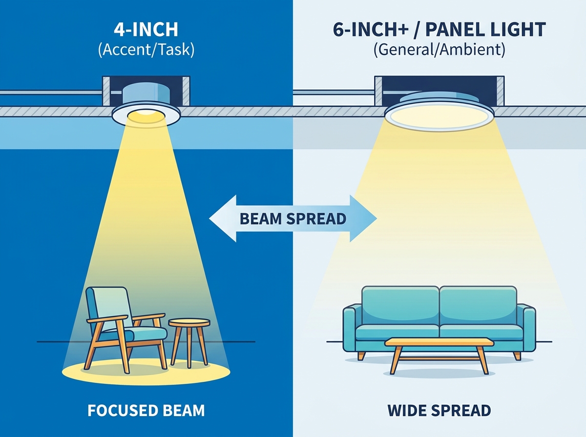 Recessed lighting installation and ceiling cutout process