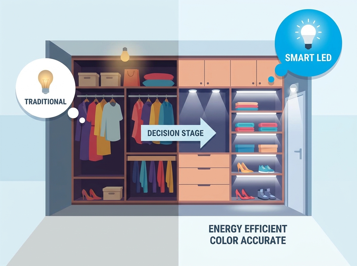 Installation of modern closet lighting systems